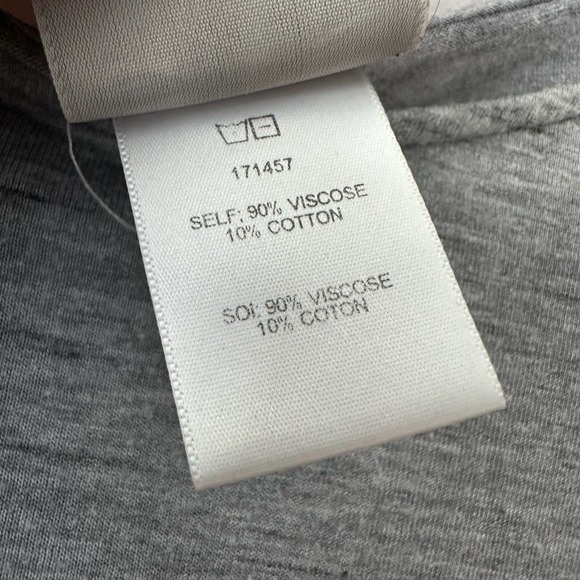 Dolan Left Coast Collection XS Gray Ruffle Short Sleeve Knit Top - Picture 4 of 4